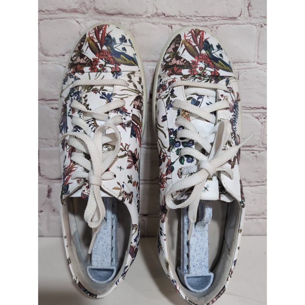 Ecco Kristjana Williams Floral White Leather Womens Sneakers 42 EU / 11-11.5 US - Picture 2 of 13